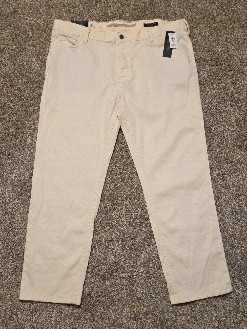 BANANA REPUBLIC Men's Traveler Linen Cotton Blend Slim Fit Pant